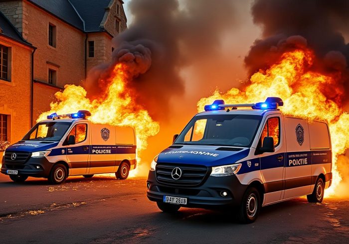 découvrez les images saisissantes d'un incendie détruisant des véhicules de l'administration pénitentiaire à caen. cet événement choc soulève des questions sur la sécurité et la gestion des infrastructures pénitentiaires.