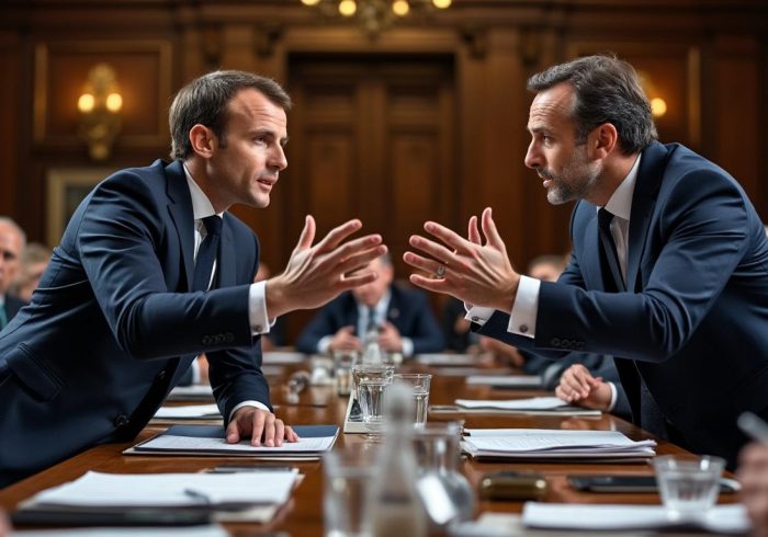 découvrez l'échange captivant entre emmanuel macron et bruno retailleau lors du dernier conseil des ministres, où des débats animés ont mis en lumière des positions divergentes sur des enjeux cruciaux. une plongée au cœur de la politique française.