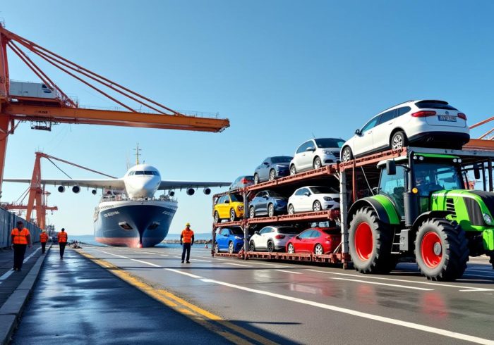 découvrez le terminal roulier de montoir-de-bretagne, où des navires polyvalents assurent le transport de toutes sortes de véhicules, des automobiles et tracteurs jusqu'aux avions.