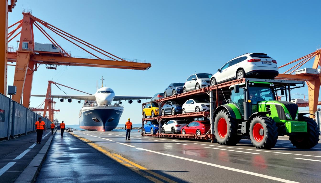 découvrez le terminal roulier de montoir-de-bretagne, où des navires polyvalents assurent le transport de toutes sortes de véhicules, des automobiles et tracteurs jusqu'aux avions.