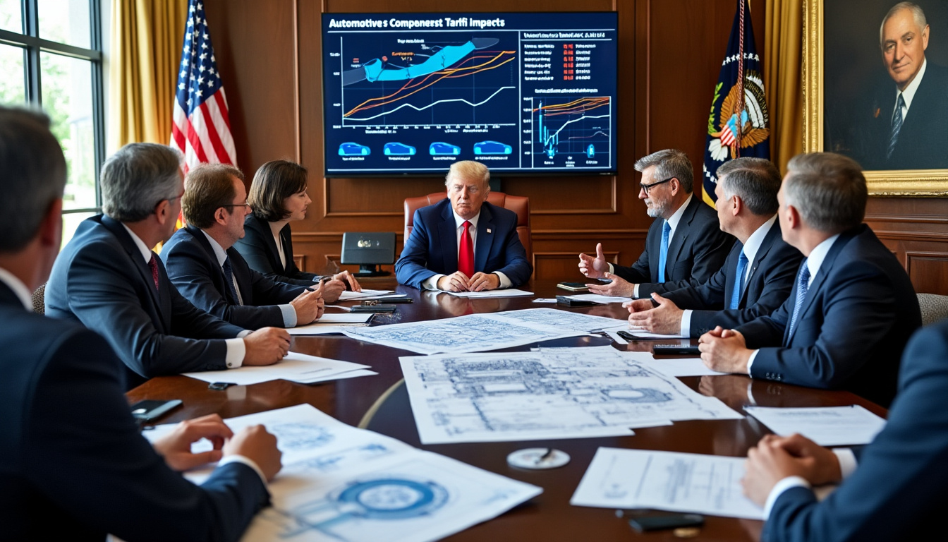 découvrez comment l'administration trump envisage de nouveaux tarifs douaniers sur les composants automobiles, une mesure pouvant impacter l'industrie automobile et les échanges internationaux.