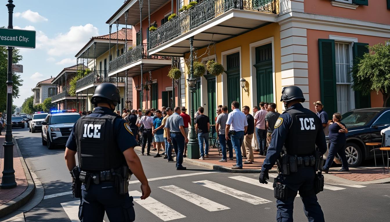 l'administration trump lance une importante opération d'arrestations à la nouvelle-orléans dans le cadre de sa politique d'immigration stricte.