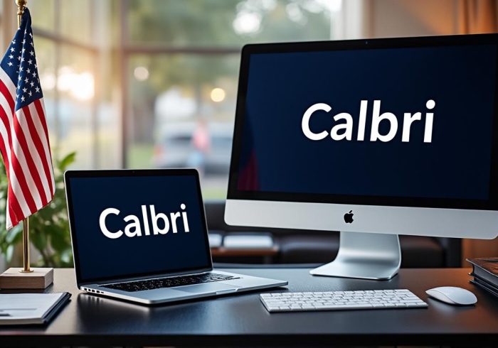 l'administration trump abandonne la police calibri, jugée trop « woke », et revient à l'utilisation traditionnelle de times new roman pour ses documents officiels.