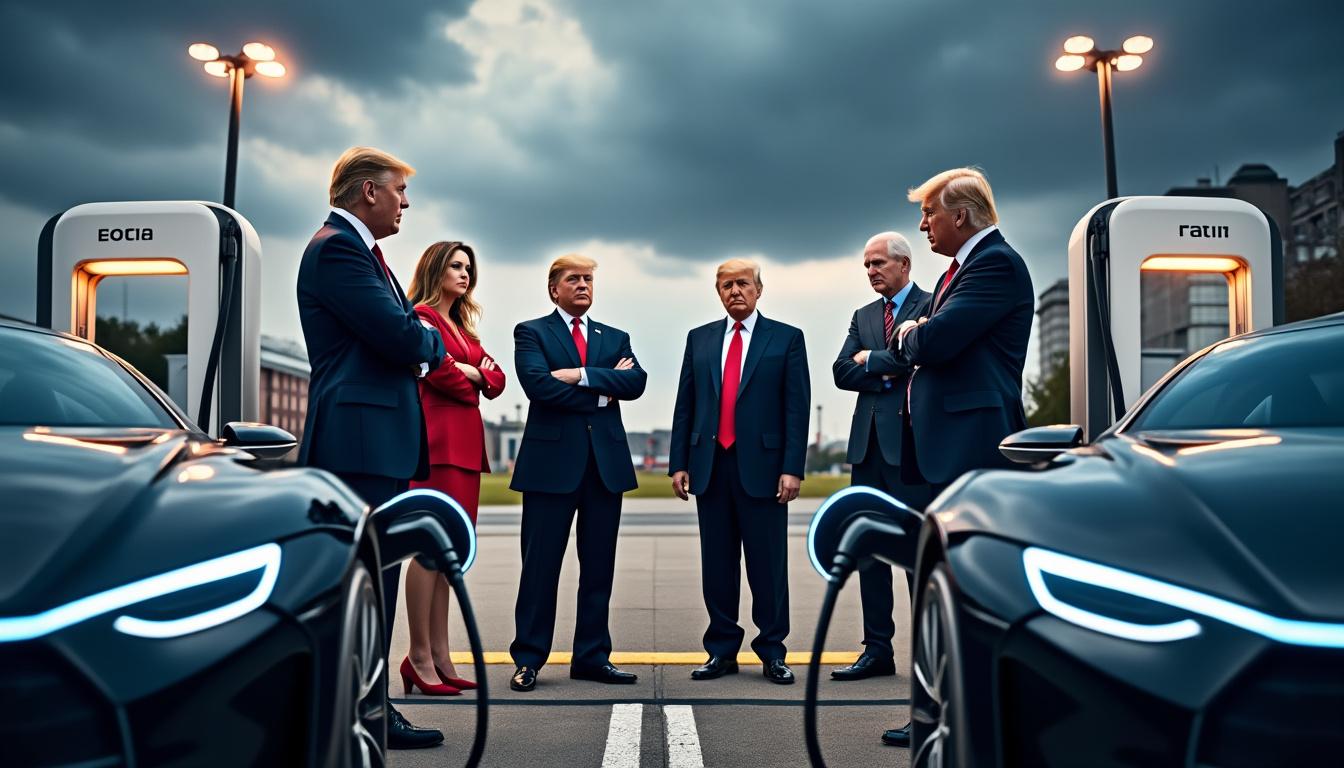 analyse des tensions entre plusieurs états américains et l'administration trump concernant le développement et la réglementation des infrastructures pour véhicules électriques.