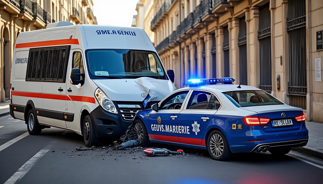 accident à lyon impliquant des véhicules de la gendarmerie et un transport pénitentiaire, causant plusieurs blessés. découvrez les détails de cette collision.