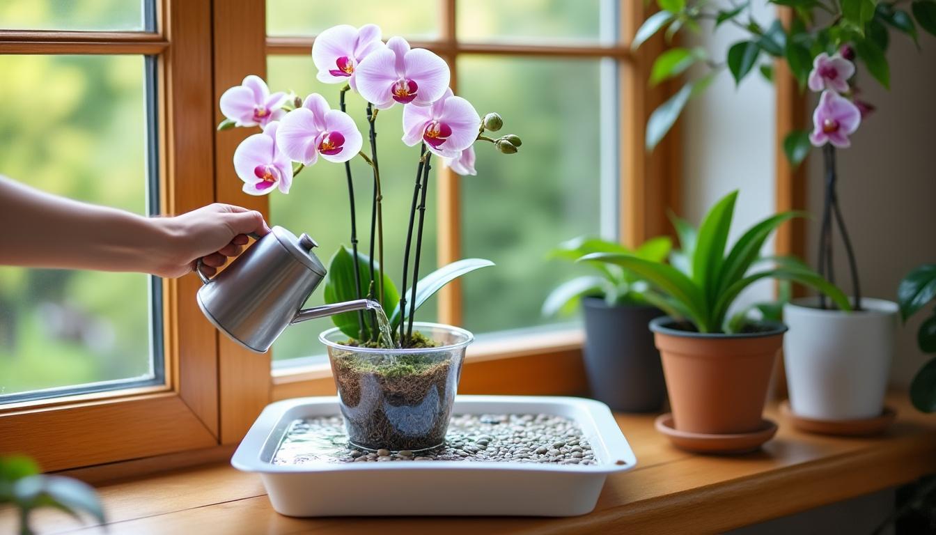 découvrez comment arroser vos orchidées avec succès grâce à notre guide essentiel. apprenez les techniques d'arrosage adaptées et évitez les erreurs courantes pour des plantes en pleine santé.