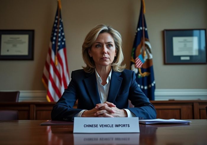 d'après des sources, l'administration trump met de côté une haute fonctionnaire en charge de l'interdiction des véhicules chinois, révélant des tensions internes sur cette mesure.