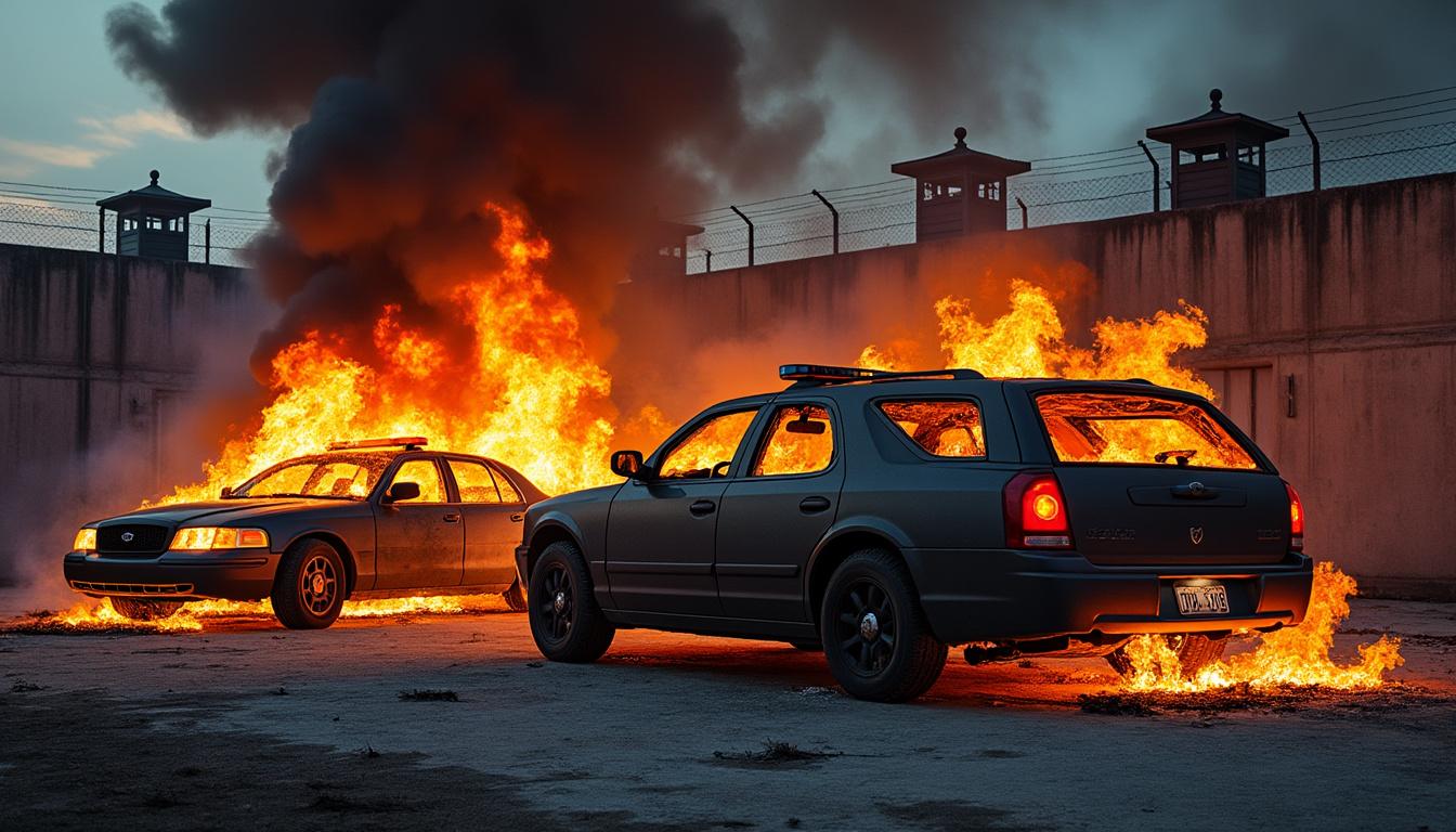 incendie délibéré de deux véhicules administratifs à la maison d'arrêt de chambéry : retour sur cet acte grave au cœur de la prison et ses conséquences.