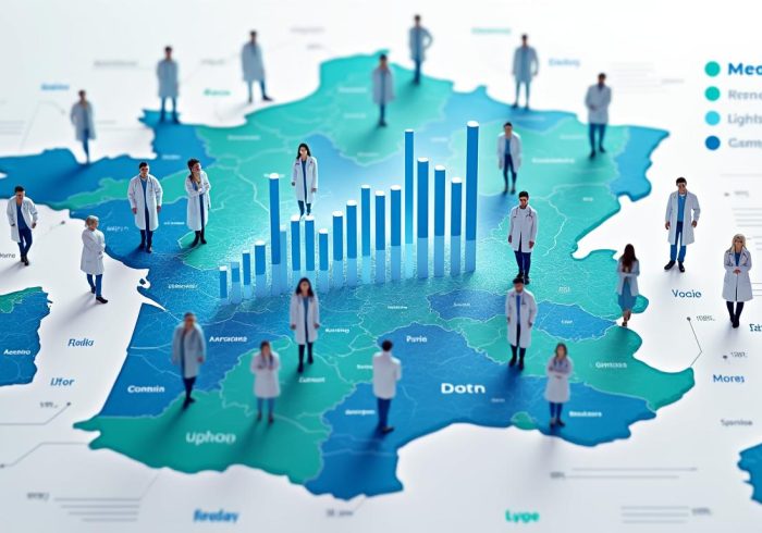 découvrez l'évolution du nombre de médecins en france à travers des infographies détaillées, mettant en lumière la croissance globale et les disparités géographiques persistantes.